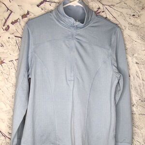 Athletic Works Women’s Blue Moisture Wick 1/2 Zip Long Sleeve Sweatshirt Size L